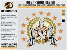 free vector 
								Gangsta T-Shirt Design							