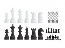 free vector 
								Chess Figures							