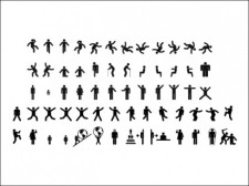 free vector 
								Sign Pictograms							