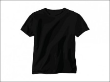 free vector 
								Black T-Shirt							