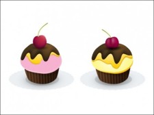 free vector 
								Cupcakes							