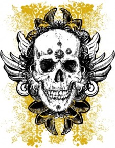 free vector Free grunge skull vector illustration