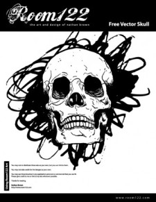free vector Hand Drawn Vector Skull