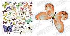 free vector 42 Butterfly vector of the material