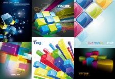 free vector Colorful threedimensional vector background