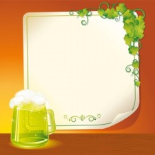 free vector Beer and background paper 01 vector