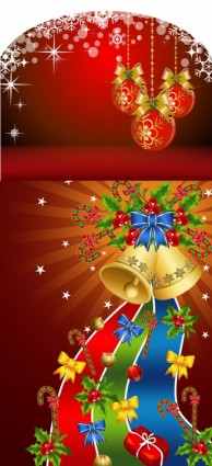 free vector Background and christmas tree decorations vector
