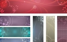 free vector Flowery vector backgrounds