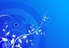 free vector Blue leaf and butterfly background vector design adobe illustrator ai