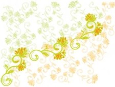 free vector Yellow and Green Flower Vector Background, Adobe Illustrator Flower Design