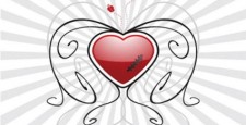 free vector Valentines heart background vector