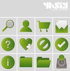 free vector Commonly used in web design green style icon vector