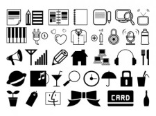free vector One simple black and white icon vector
