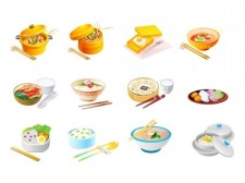 free vector Chinese food icon vector