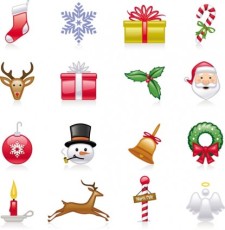 free vector Christmas icons vector