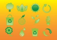 free vector Glossy Nature Icons