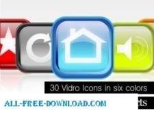free vector 30 Free Vidro Icon Vector pack in six colors