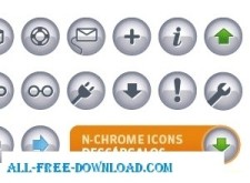 free vector N Chrome Icons