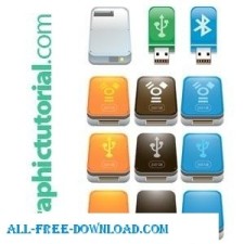 free vector Usb Flash Drive Icons