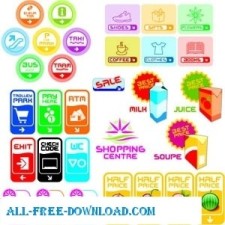 free vector Various Icons shape and colors