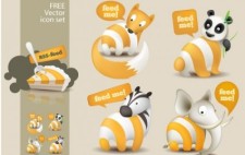 free vector Feed Me Animals: A Free RSS Feed Icon Set
