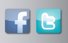 free vector Facebook and Twitter Icons