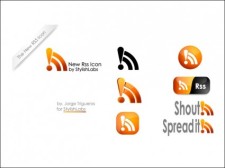 free vector 
								New RSS Icon							