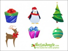 free vector 
								Christmas Icon Pack							