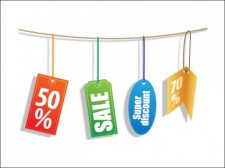 free vector 
								Discount Tags							