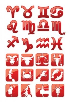 free vector Glossy horoscope symbols