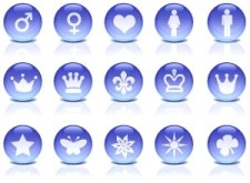 free vector Glass Icons blue rounded
