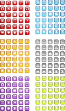 free vector 30 Free Vidro Icon Vector pack in six colors