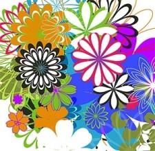 free vector Simple colorful flowers vector