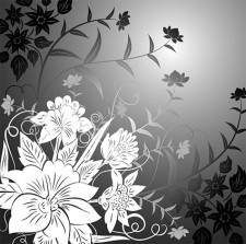 free vector Trend line drawing vector flowers
