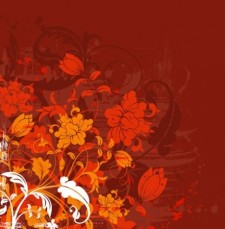 free vector Fashion flower silhouette vector