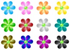 free vector Glass Flowers