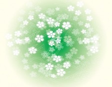 free vector Round Green Flower Vector Graphic