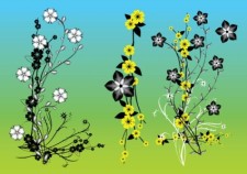 free vector Chinese Flowers Vector Art