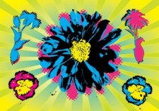 free vector Warhol Flowers