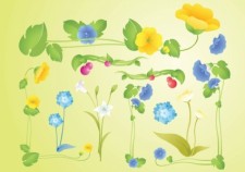 free vector Garden Flowers