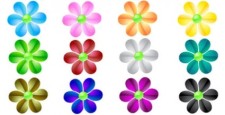 free vector Glass flower vector