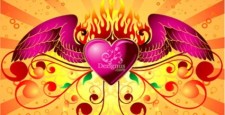 free vector Free winged heart vector