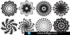 free vector Abstract flowers vector