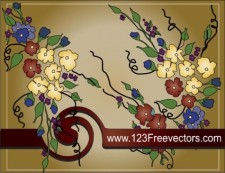 free vector Flower text frame vector