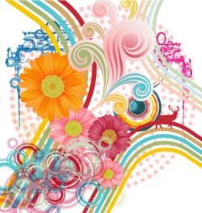 free vector Abstract flower background