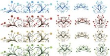 free vector Vector - Curly Leaf Ornaments
