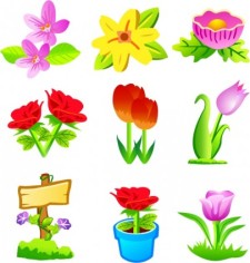 free vector Free Vector Flowers
