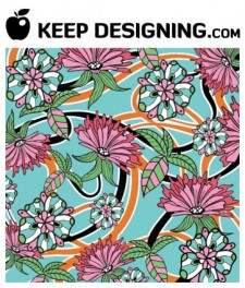 free vector Summer Floral Wallpaper Vector- free