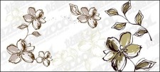 free vector Hand-painted flowers style