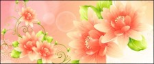 free vector Dream with flowers vector background